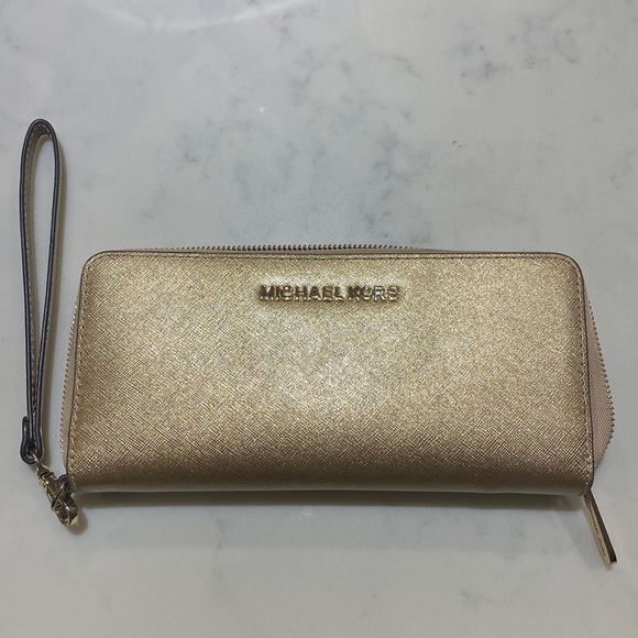 Gold Wristlet wallet